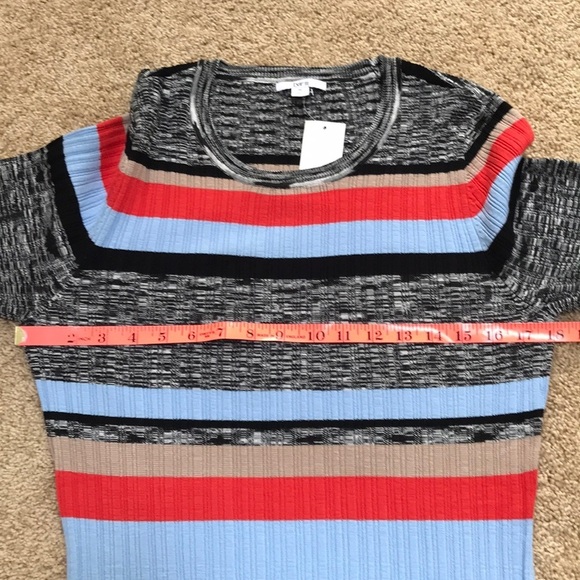 NWT! BAR lll Size XL striped multi crew stretchy dress - Picture 8 of 8
